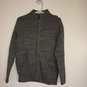 Old Navy Boys Zip Up Cardigan. Gray, size 5
